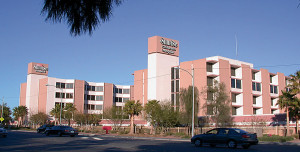Outside of the Sunrise Hospital and it's Children's wing in Las Vegas, Nevada.