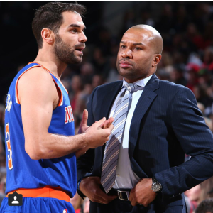 Derek Fisher, coach for the NY Knicks.