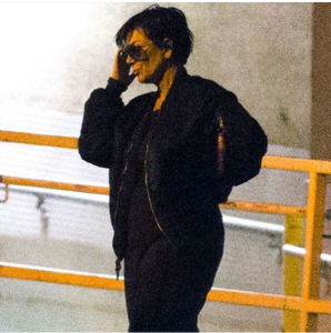 Lamar's estranged Mother-in-Law, Kris Jenner outside of Sunrise Hospital.