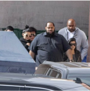 Kylie Jenner, Kourtney Kardashian, and Kris Jenner arriving at Sunrise Hospital.