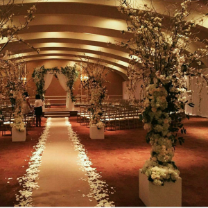 Walking down the aisle: Inside the Ritz-Carlton, New Orleans hotel where the wedding ceremony took place. 