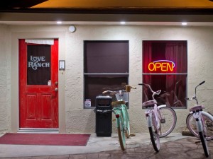 Outside of the Love Shack brothel in Nevada. 