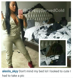Alexis Sky posts a pic of Fetty Wap in her bed to slight his other women.