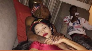 Fetty laying with Masika Kalysha