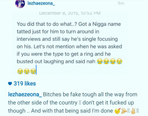 Lezhae Zeona fires shots at Alexis Sky.