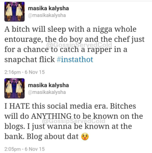 Masika takes a shot at Fetty's "Atlanta Bae", Alexis Sky.