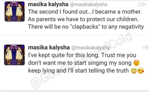 Masika pregnancy tweets