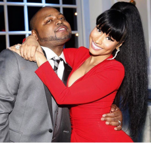 Nicki Minaj and her older brother Jelani Maraj and Jelani's wedding on August 22, 2015.