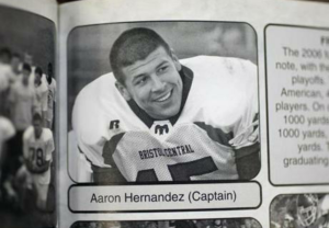 Aaron Hernandez was the star of the Bristol Central High School football team in Connecticut. 