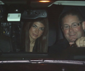 Teresa Giudice being driven home from prison by her Attorney James Leonard Jr.