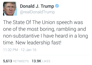 Donald Trump Tweet SOTU