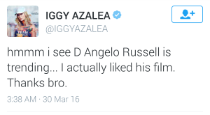 Iggy Azalea on D'Angelo Russell