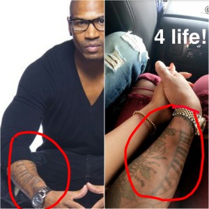 Stevie J's tattoo of a piano on his arm proves that's him holding hands with Ms. Jackson in previous picture.