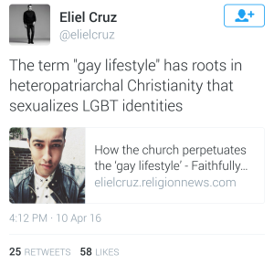 Eliel Cruz Tweet Laporsha