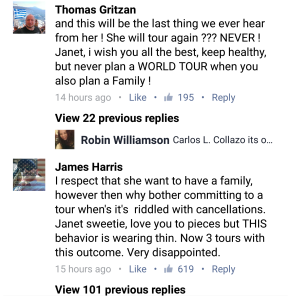 Fans Disappointed Janet Jackson cancels tour 1