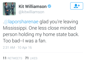 Kit Williamson Tweet Laporsha