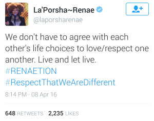 LaPorsha Tweet LGBT