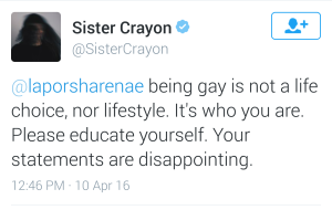 Sister Crayon Tweet Laporsha