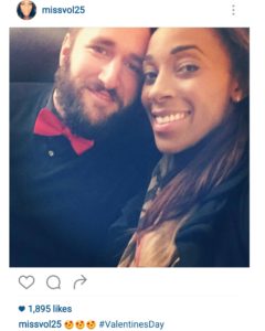 Glory Johnson shows off her new beau, Christopher Fry.