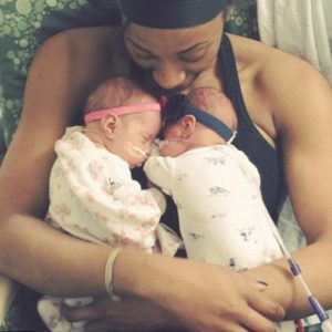 Glory Johnson's twins, Ava Simone and Solei Diem, were born prematurely in October 2015.