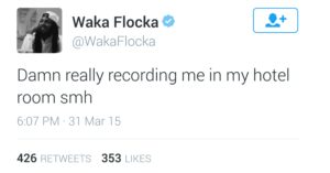 Waka flocka tweets stripper in hotel