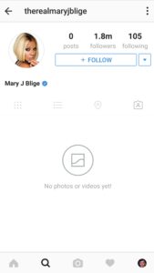 Mary J Blige instagram delete posts