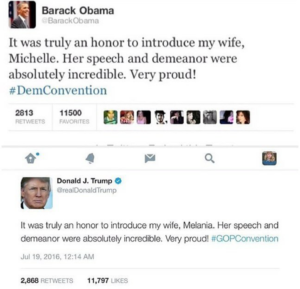 Melania Trump speech Michelle Obama 1