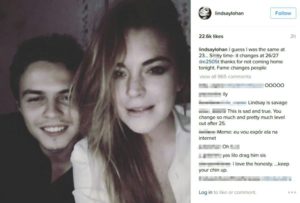 Egor Lindsay Lohan cheating Instagram