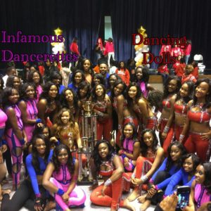 John Conner III and Dianna Williams pose with their dance teams.