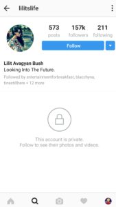 Reggie's wife, Lilit Avagyan-Bush makes her Instagram page private.