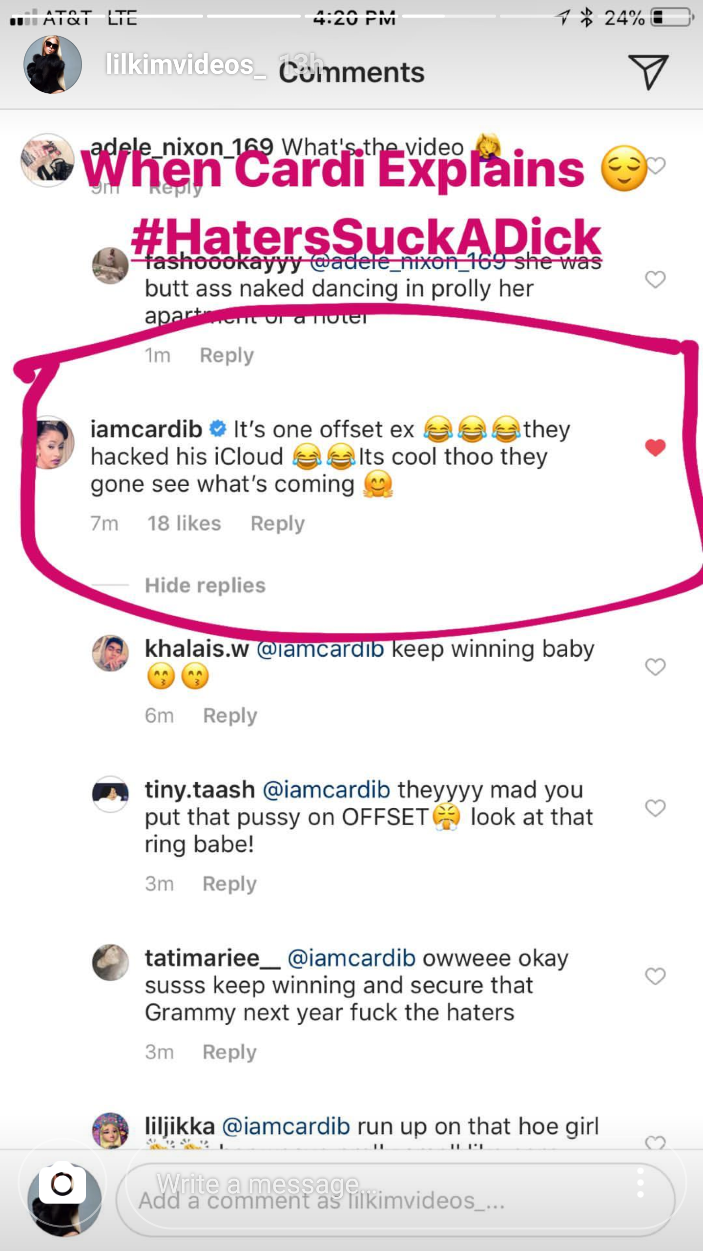 Cardi B Says Offsets Ex Hacked His Icloud And Released Videos Of Cardi